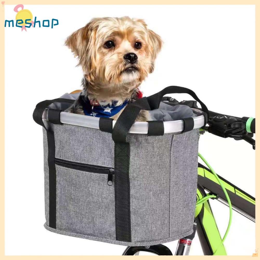 Giỏ Đựng Thú Cưng Gắn Phía Trước Xe Đạp Có Thể Gấp Gọn Tiện Dụng