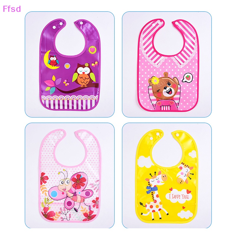{Ffsd} Khăn Yếm Ăn Chống Thấm Nước Tiện Lợi Họa Tiết Hoạt Hình Cho Bé * Bán Chạy