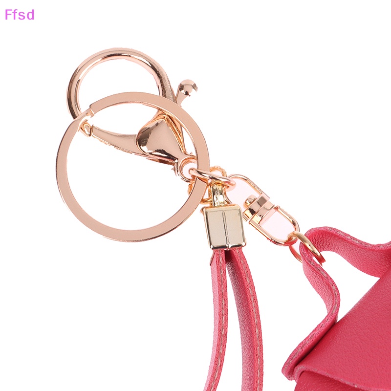 {Ffsd} Hộp Đựng Tai Nghe / Tiền Xu Mini Bằng Da Mềm Dễ Thương Có Móc Khóa * Bán Chạy