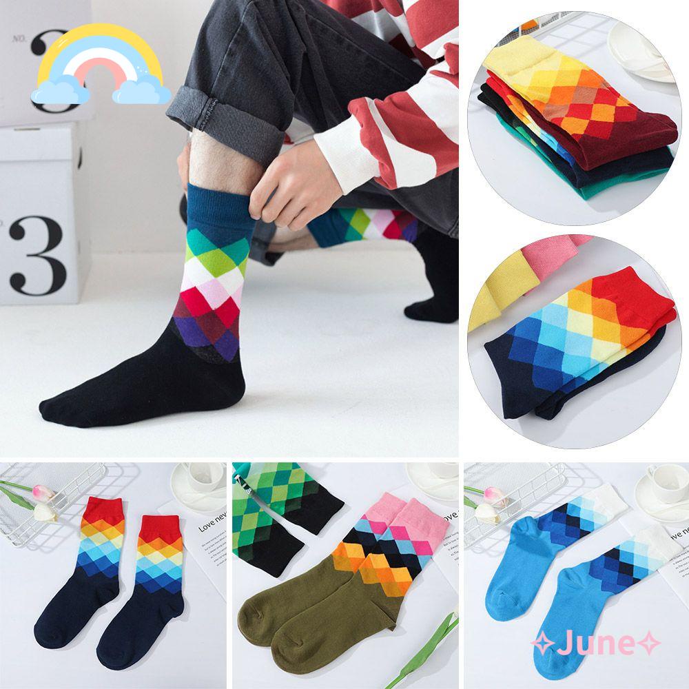 Vớ Nam Họa Tiết Argyle Đầy Màu Sắc Vui Nhộn