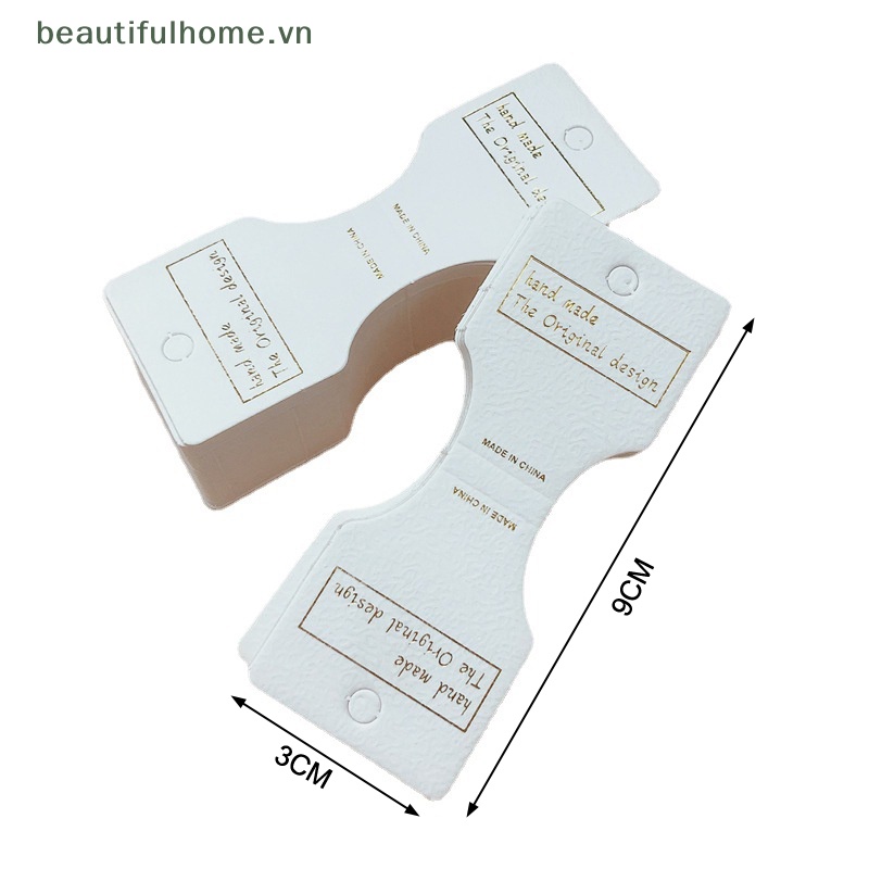 [beautifulhome] Set 50 Thẻ Giấy Kraft Trưng Bày Trang Sức / Băng Đô / Cài Tóc [beauty]
