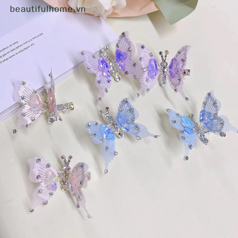 Kẹp Tóc Hình Cánh Bướm Dễ Thương Cho Bé Gái