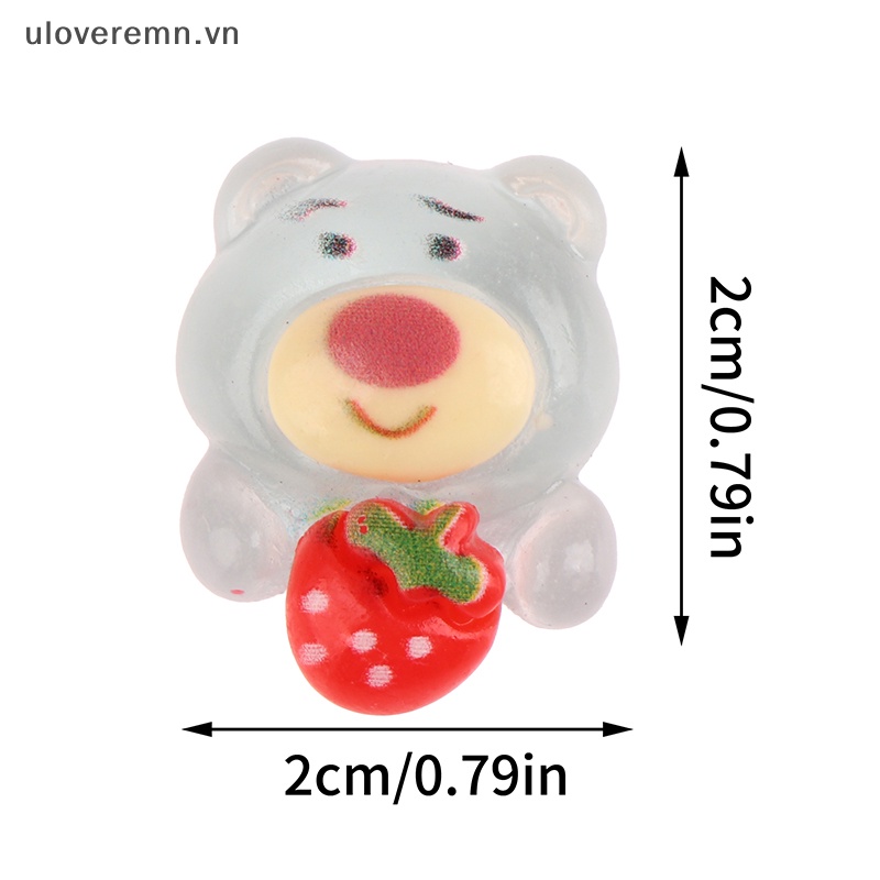 Bộ 5 Tượng Gấu Bằng Nhựa Resin Phát Quang DIY