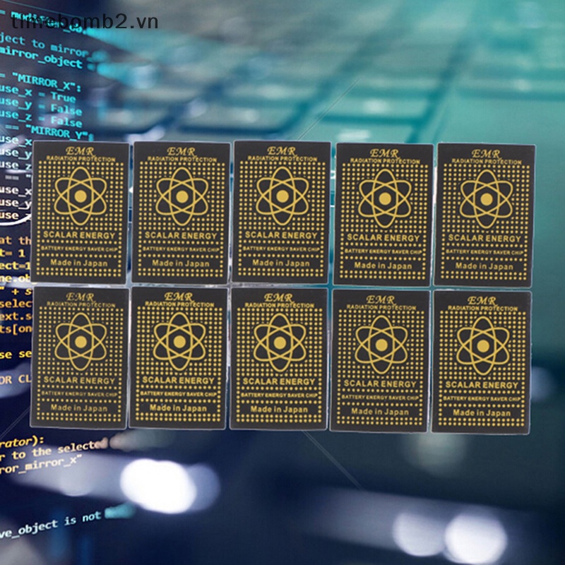 {Timebomb} Set 10 Miếng Dán chip Chống Bức Xạ EMR Cho Điện Thoại