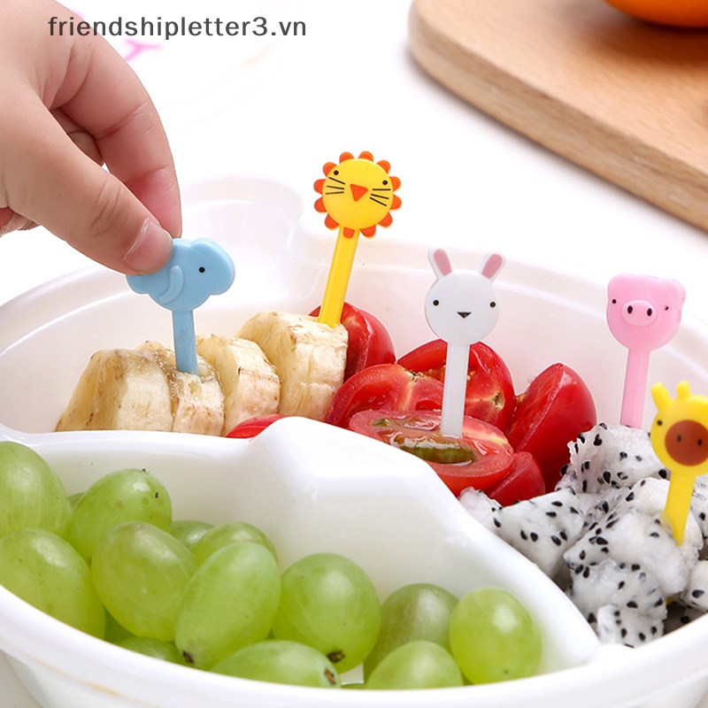 / / Mới / / 10 Nĩa Ăn Trái Cây / Tráng Miệng Hình Động Vật Hoạt Hình Dễ Thương