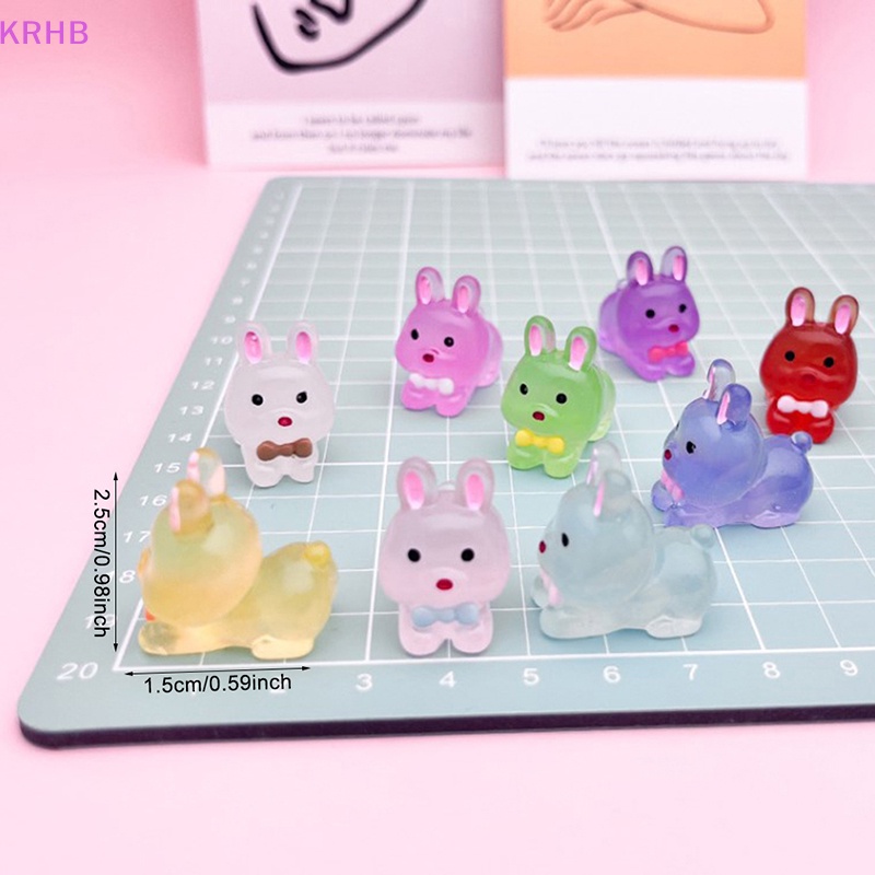 Mô Hình Thỏ Dạ Quang Mini Trang Trí Tiểu Cảnh Mới