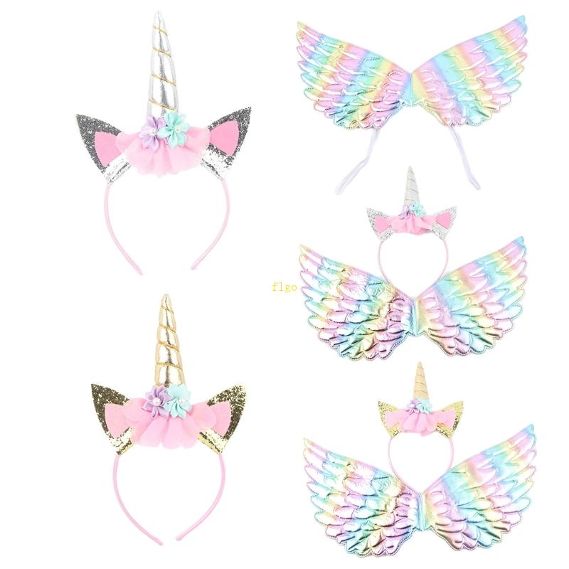 Flgo Băng Đô Hóa Trang Công Chúa Hình Kỳ Lân Có Cánh Cho Bé Gái