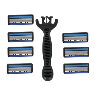 ❤6 Layers Razor 1 Razor Holder + 7 Blades Replacement Shaver Head Razor Set