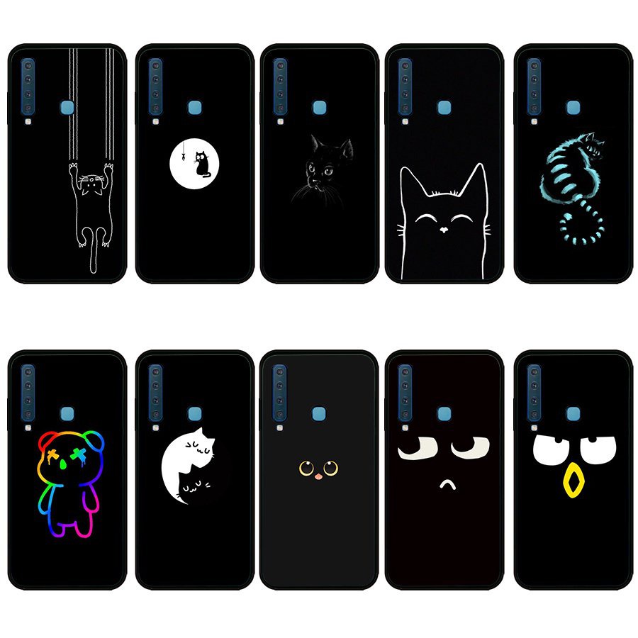 Ốp Lưng TPU silicone Mềm Màu Đen Thời Trang Cho Galaxy A9 2018