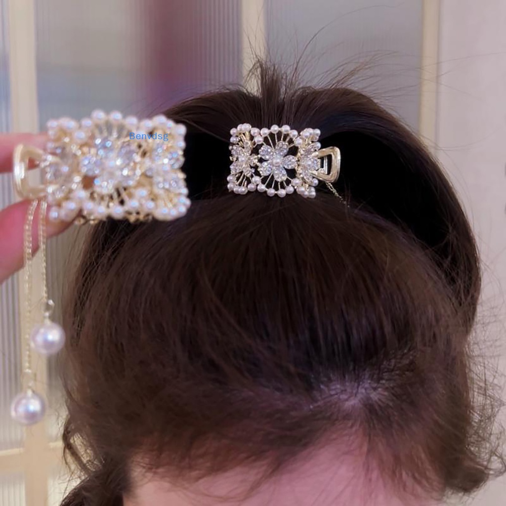 Kẹp Tóc Hoa Đính Ngọc Trai Giả Thời Trang Cho Nữ