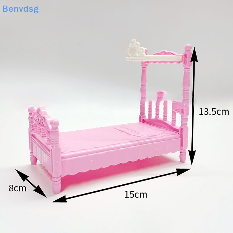 1 Giường Ngủ Mini Trang Trí Nhà Búp Bê DIY Kích Thước 15 * 8 * 13.5CM