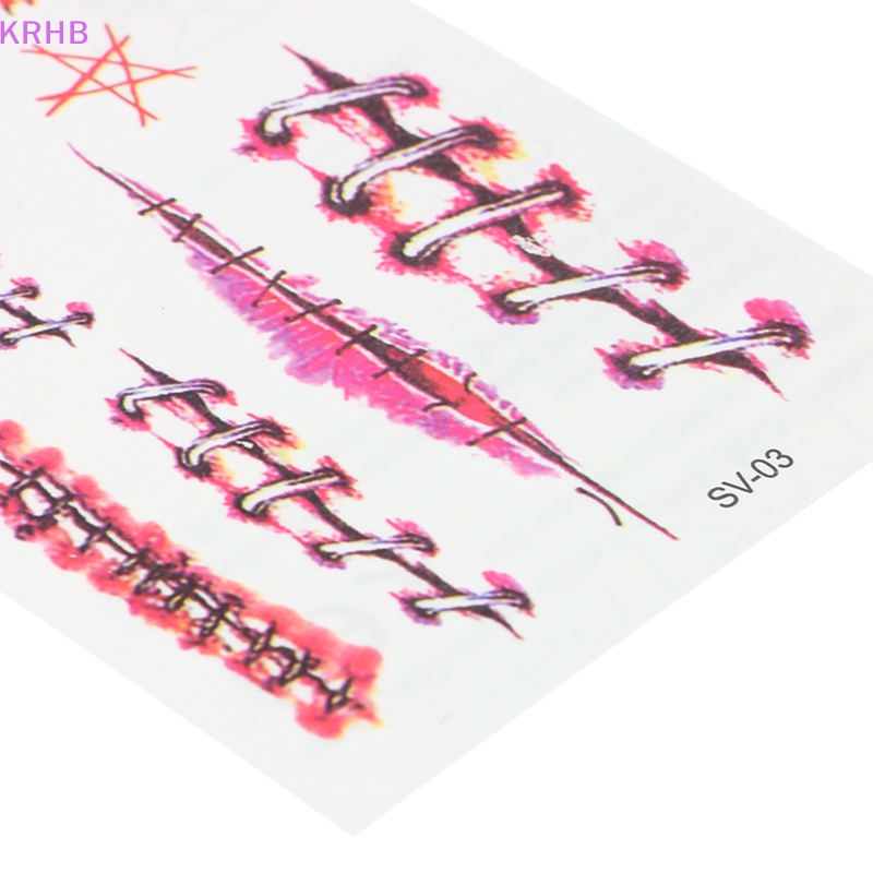 Set 10 Tấm Hình Xăm Dán Chủ Đề Halloween Độc Đáo Mới