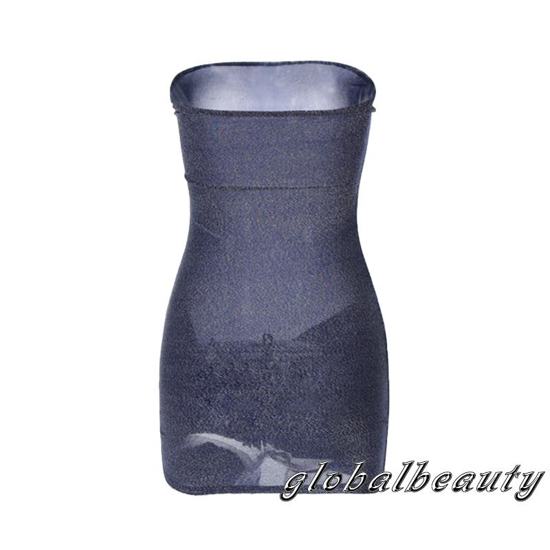 Đầm Ống Mini Màu Trơn Thắt Nút Không Dây Thời Trang Mùa Hè Cho Nữ