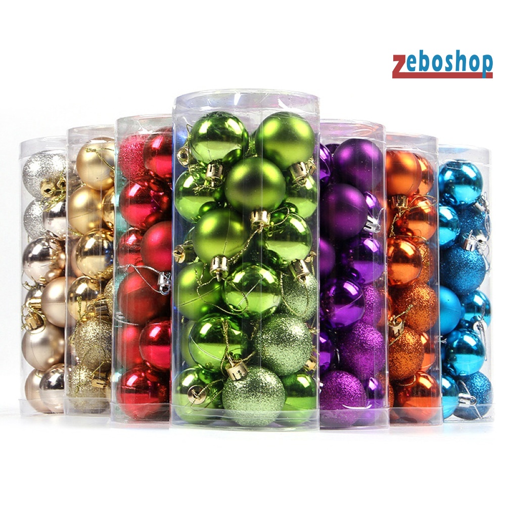 24 Trái Châu Có Độ Bóng Cao Trang Trí Cây Thông Giáng Sinh