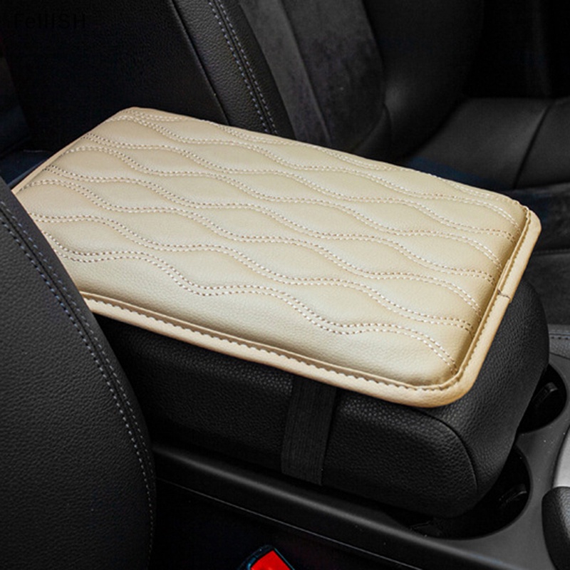 Đệm Da PU Lót Hộp Tỳ Tay Xe Hơi Thêu Họa Tiết Sóng Biển Thông Dụng Hỗ Trợ Tay Vịn 439br