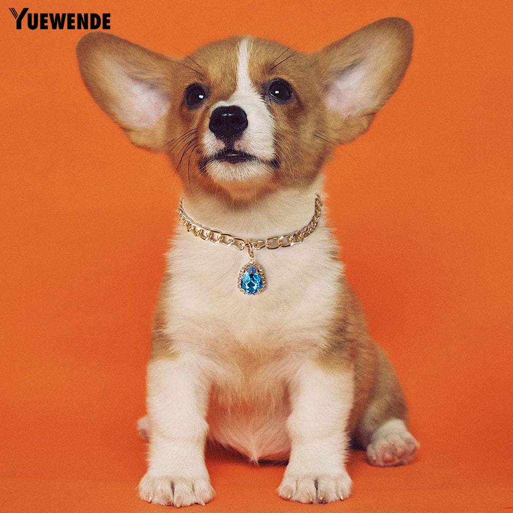 Vòng cổ Kim Loại Mặt Trái Tim Đính Đá Dễ Thương Cho Thú Cưng