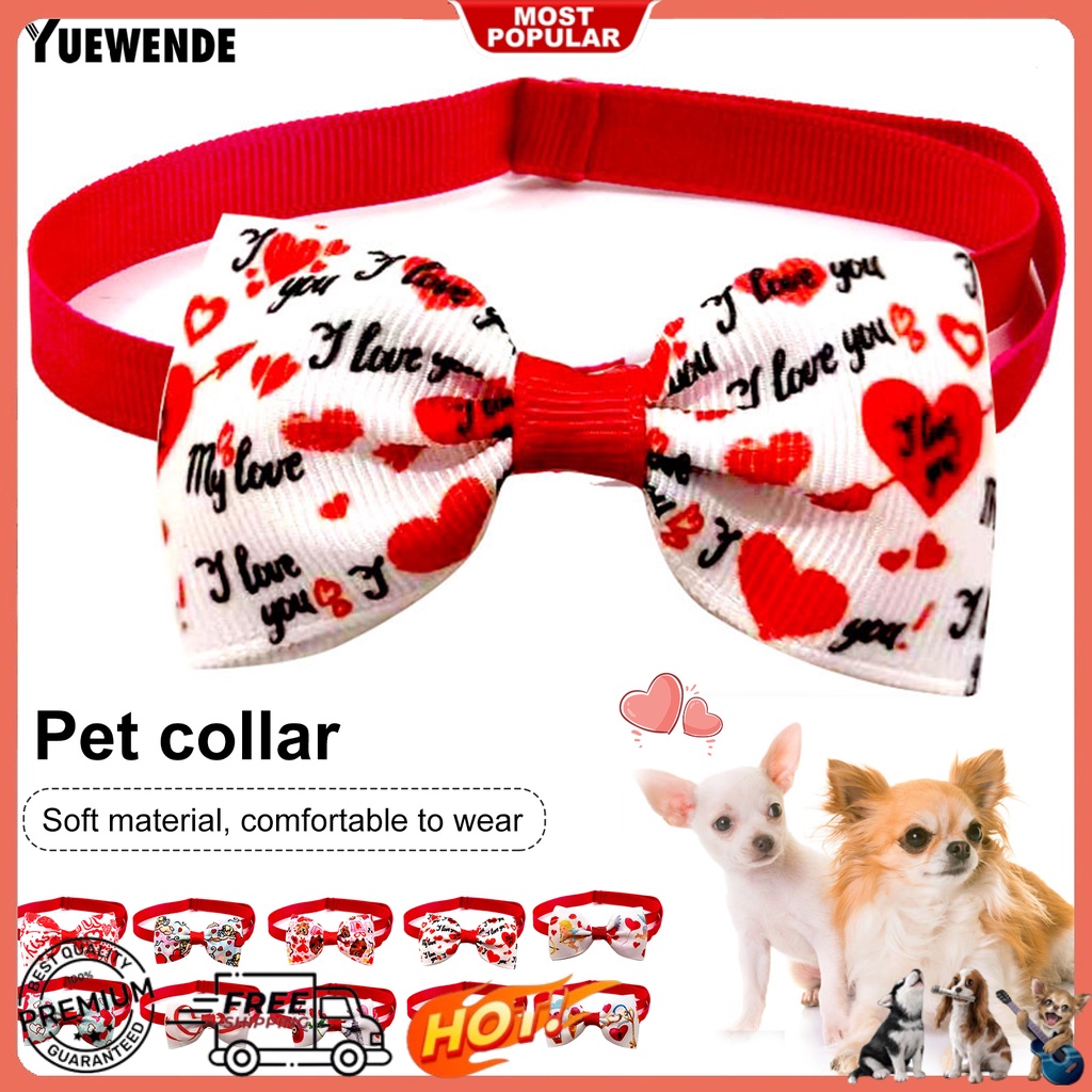 Nơ Đeo Cổ Họa Tiết Trái Tim Có Thể Điều Chỉnh Cho Thú Cưng