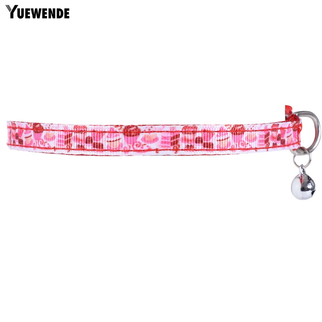 Yq.e Vòng Cổ Họa Tiết Trái Tim Bằng Vải Trang Trí Có Chuông Cho Thú Cưng Trong Ngày Valentines