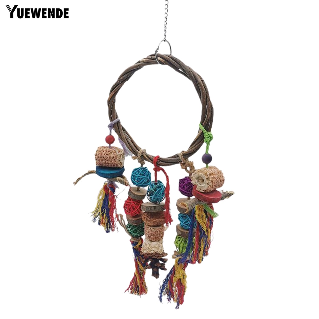 Đồ Chơi Treo Bằng Gỗ Tự Nhiên Nhiều Màu Sắc Cho Vẹt