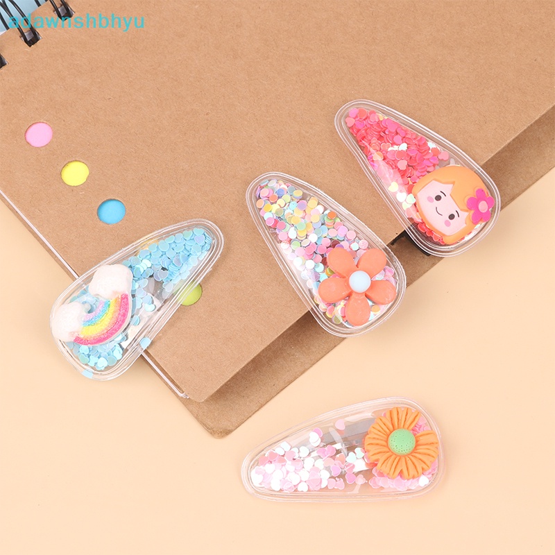 Set 5 Kẹp Tóc Mái Hình Động Vật / Trái Cây / Cát Lún Lấp Lánh Dễ Thương Cho Bé VN