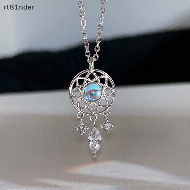 Rt Vòng cổ Mặt Dreamcatcher Đính Đá Mặt Trăng Thời Trang Thanh Lịch Sáng Tạo Dành Cho Nữ