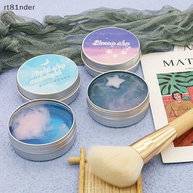 Rt Dụng Cụ Vệ Sinh Cọ Trang Điểm Bằng Silicone Hình Mặt Trăng