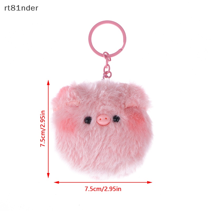 Rt 1 Túi Đựng Tiền Xu Mềm Hình Chú Heo Nhồi Bông Màu Hồng Dễ Thương