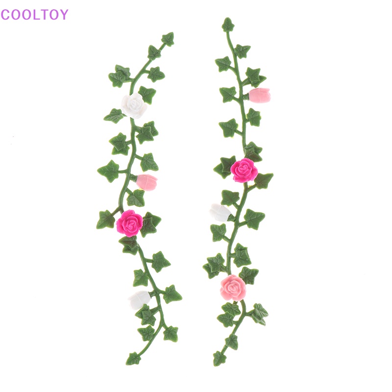 Set 2 Mô Hình Hoa Hồng Leo Trèo Trang Trí Nhà Búp Bê Tỉ Lệ 1: 12