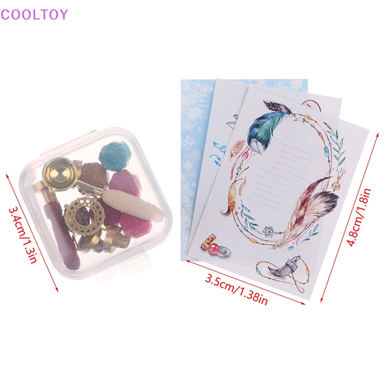 1 Bộ Dụng Cụ Đóng Dấu Sáp Niêm Phong Cho Nhà Búp Bê 1: 12