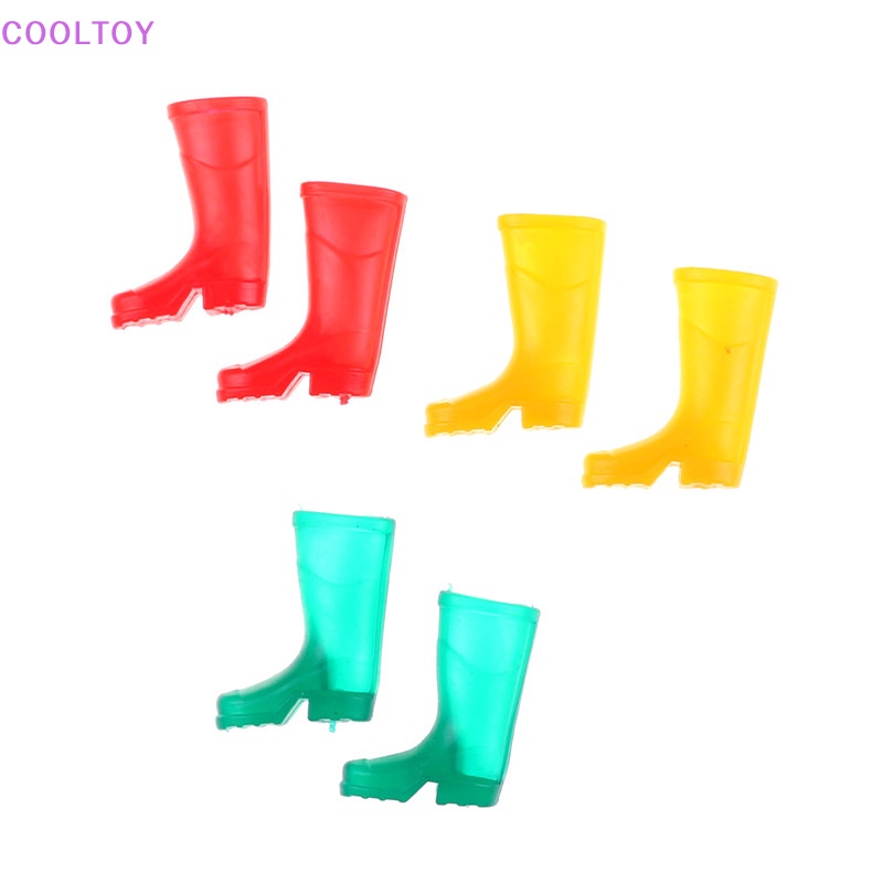 1 Đôi Bốt Cao Su Đi Mưa Mini Tỉ Lệ 1 / 12 Trang Trí Nhà Búp Bê