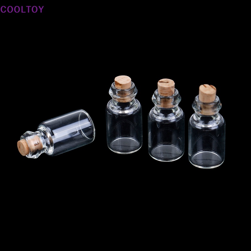 Set 4 Bình Thủy Tinh Rỗng Mini Trang Trí Nhà Búp Bê   Hot!