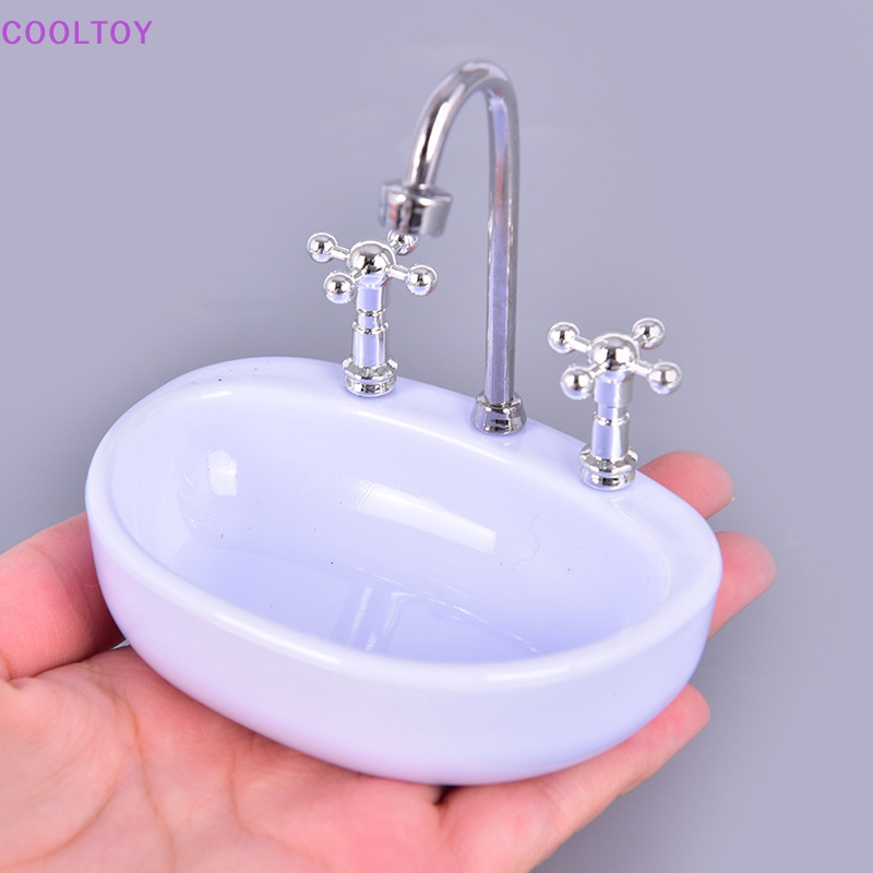 Bồn Rửa Mini Dễ Thương Cho Nhà Búp Bê Tỉ Lệ 1 / 12