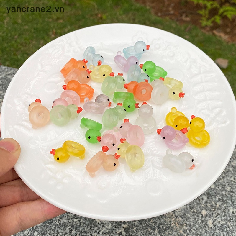 {YAN2} Bộ 5 Nhẫn Nhựa Resin Phát Sáng Đáng Yêu Cho Kẹp Tóc Sổ Lưu Niệm {yancrane2.vn}