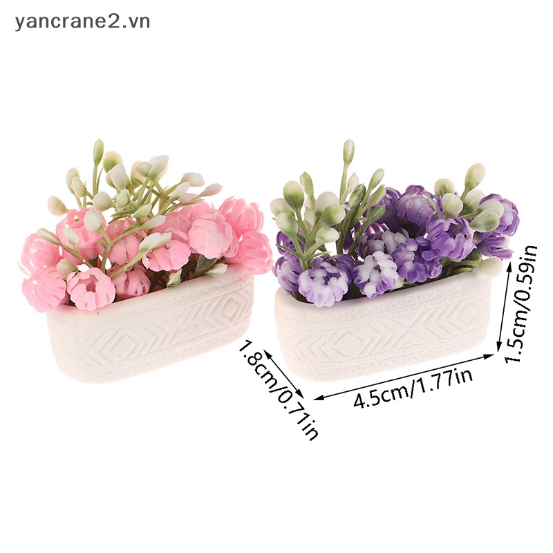 {YAN2} Mô Hình Chậu Hoa Trang Trí Nhà Búp Bê {yancrane2.vn}