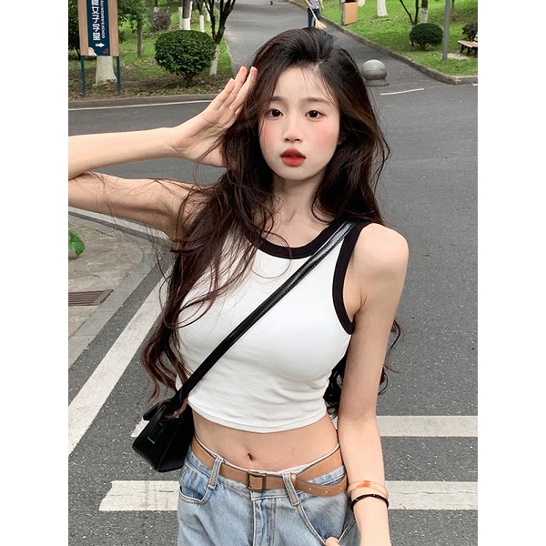 NZN Áo Croptop Sát Nách Màu Sắc Trẻ Trung Quyến Rũ Dành Cho Nữ