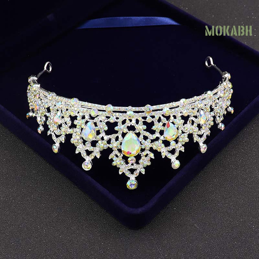 Vương Miện Công Chúa Baroque Đính Đá Sang Trọng Cho Cô Dâu