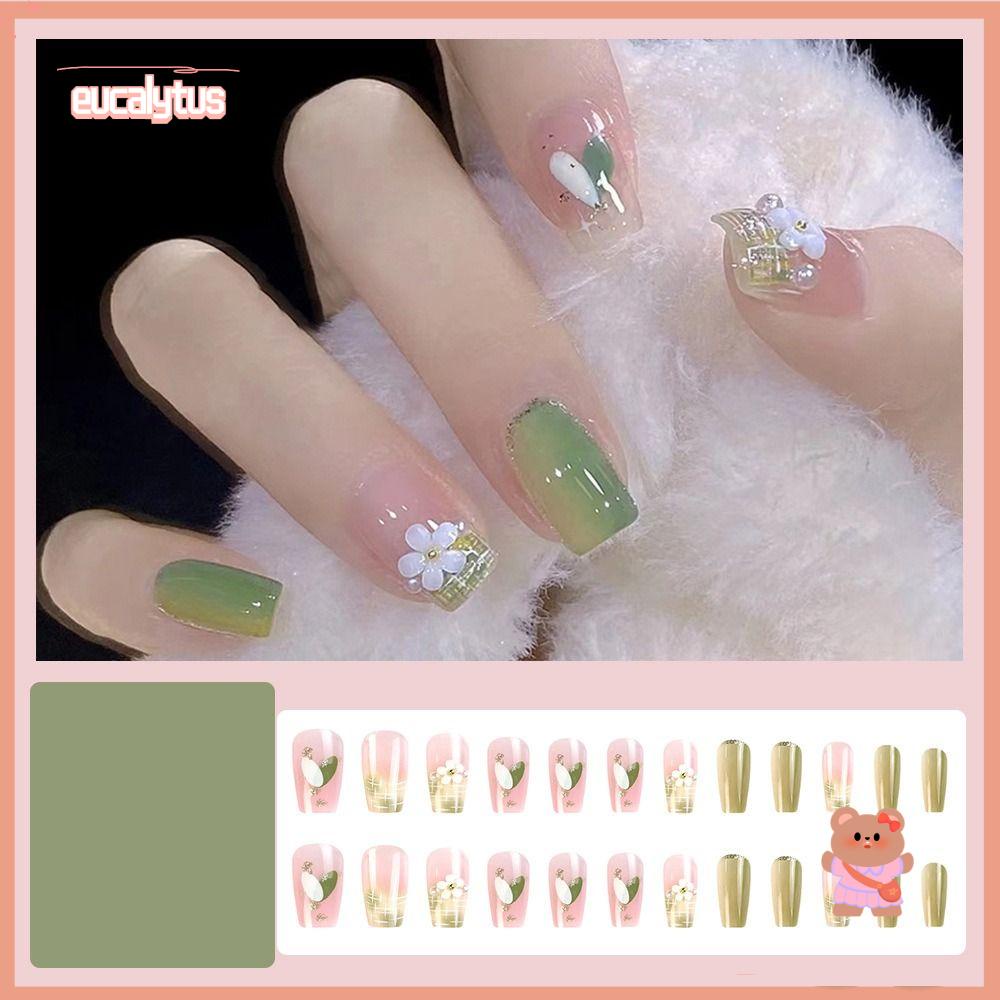 Móng Tay Giả Che Phủ Toàn Diện Đầu Vuông Có Thể Tháo Rời DIY