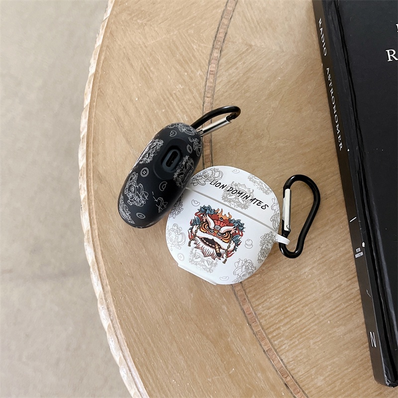 Vỏ Bảo Vệ Hộp Sạc Tai Nghe Bluetooth Không Dây VIVO TWS Air Bằng tpu Mềm Nhám Hình Sư Tử Hoạt Hình