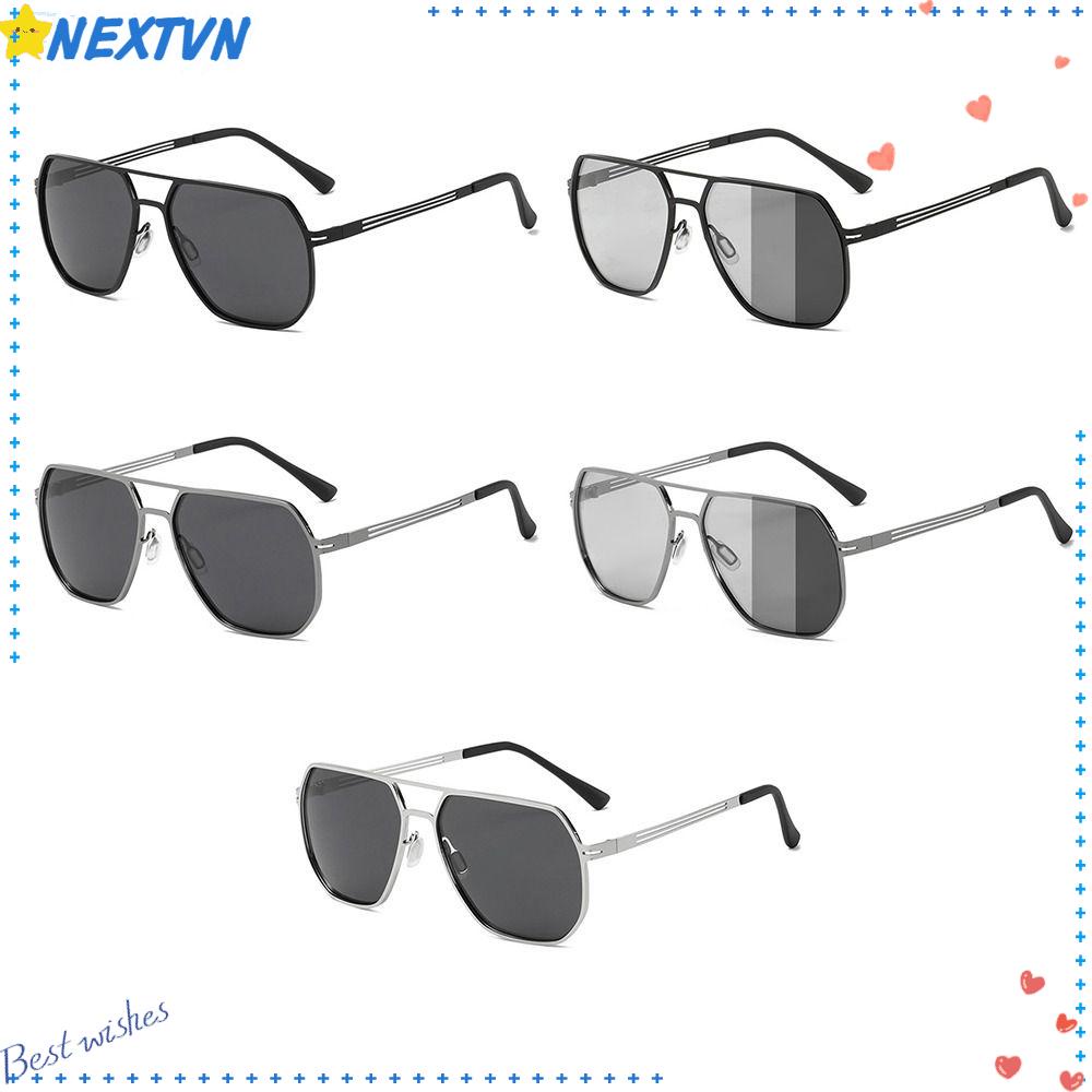 Kính Mát Phân Cực Gọng Kim Loại Thời Trang Cho Nam