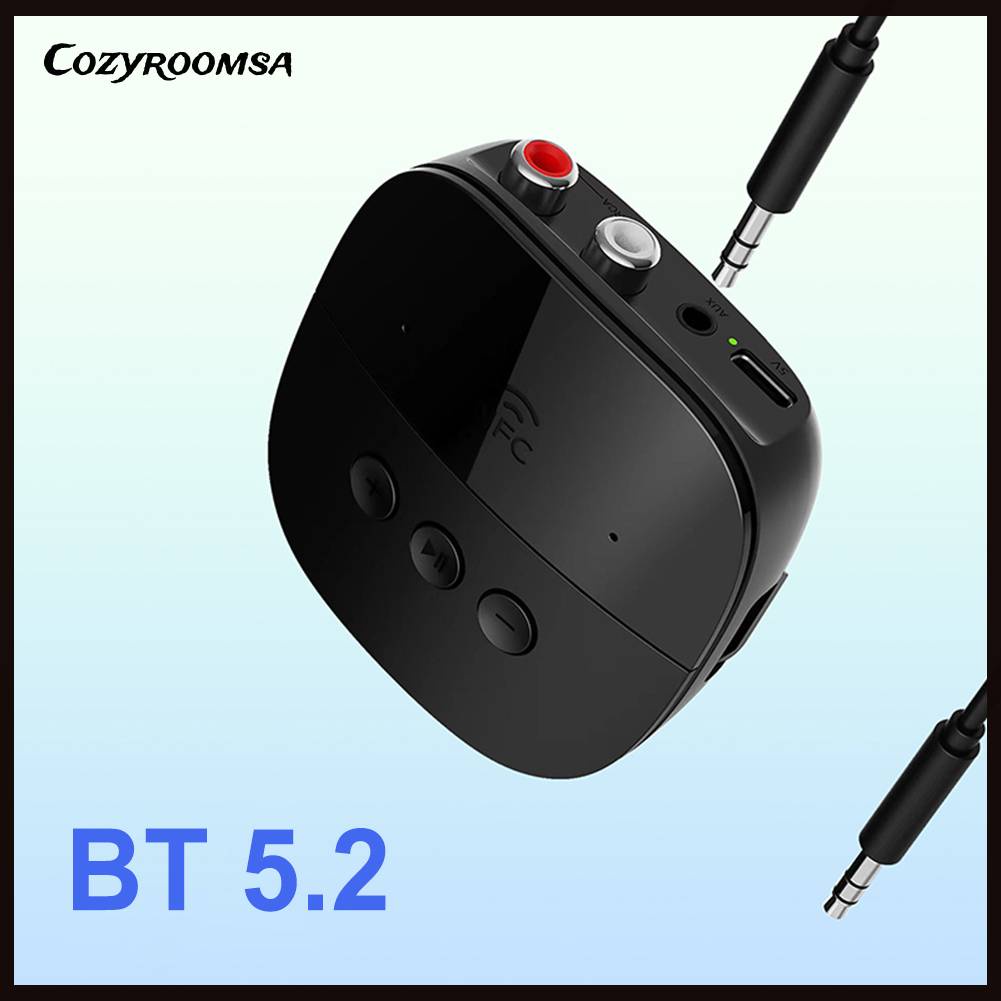 Thiết Bị Nhận Tín Hiệu Bluetooth 5.2 Kèm Mic 3 5MM AUX RCA Cho Loa Xe Hơi