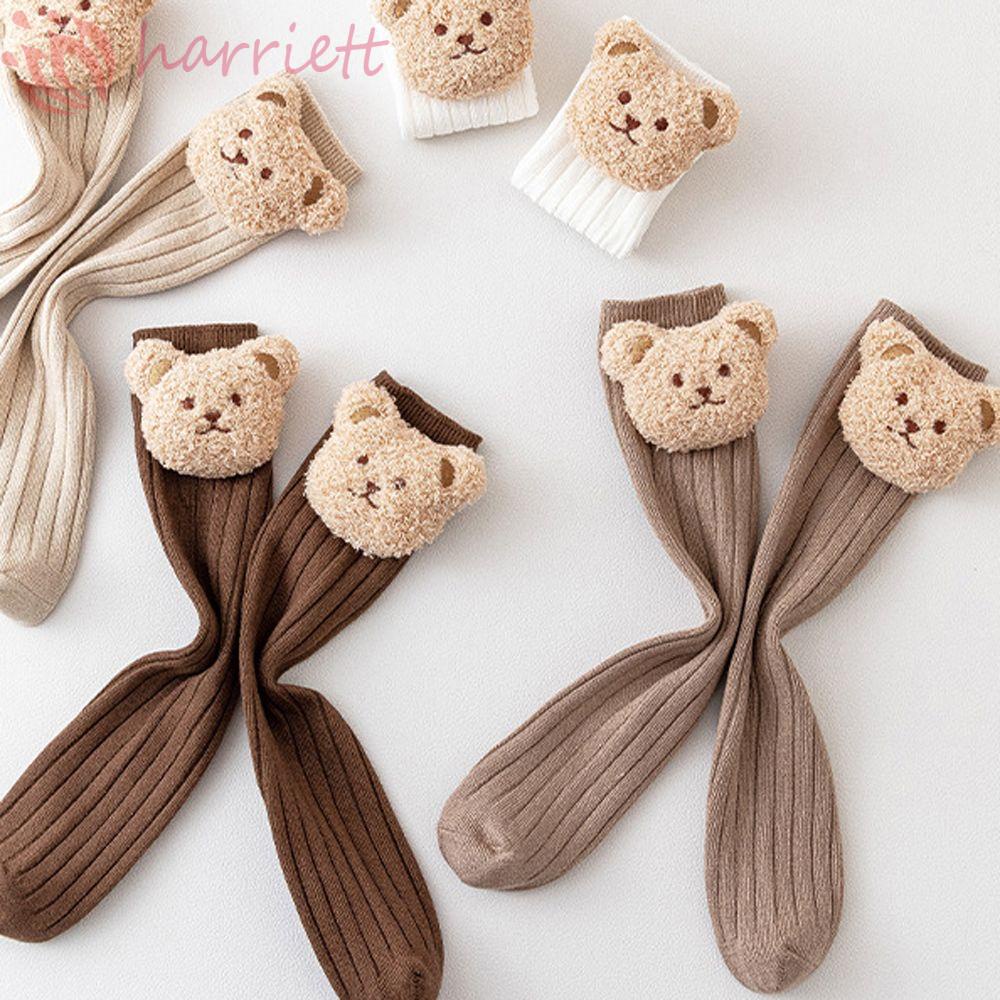 Vớ Dài Đến Đầu Gối Mềm Mại In Hình Gấu Kiểu Nhật Bản Dễ Thương Cho Bé