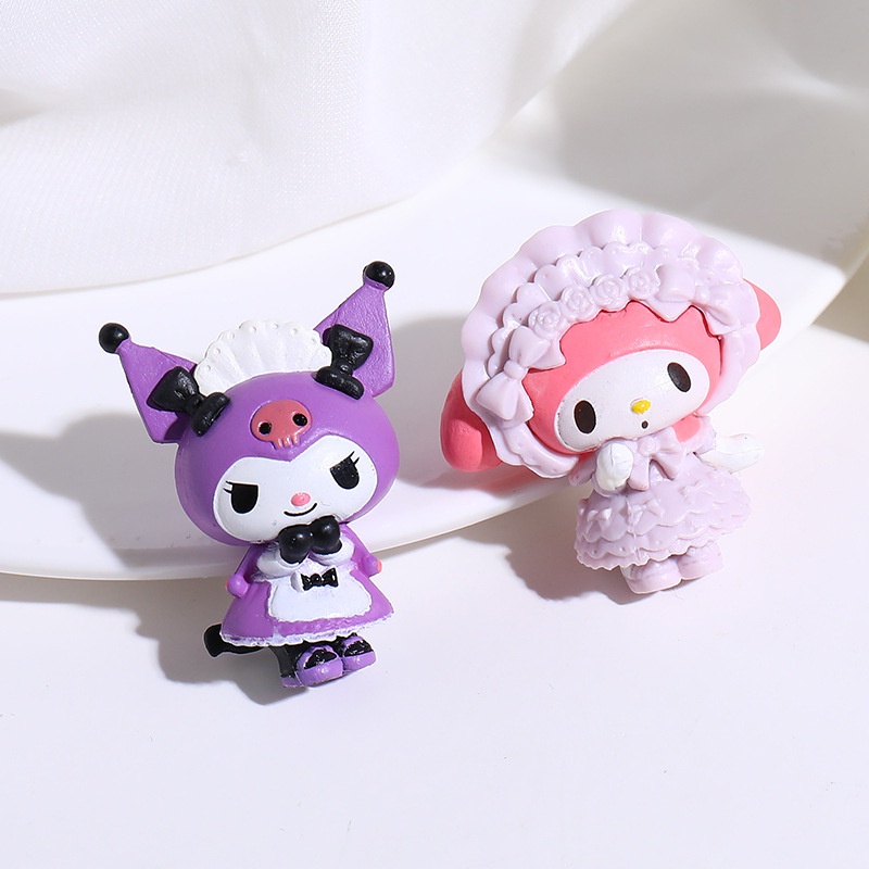 Bộ 5 Mô Hình Nhân Vật Hoạt Hình Kuromi Hello Kitty