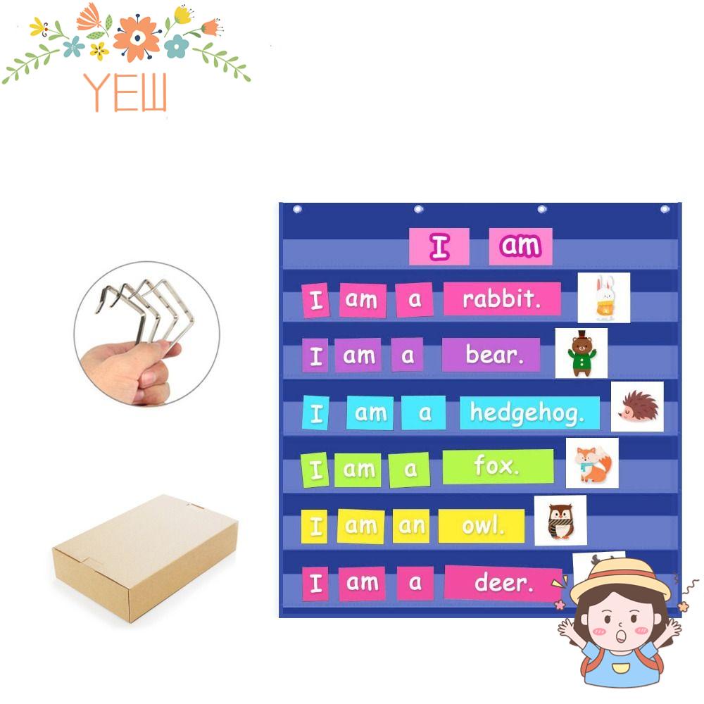 Giá Đỡ Bảng Chữ Bỏ Túi Màu Xanh Dương Trong Suốt Tiện Dụng Cho Gia Đình