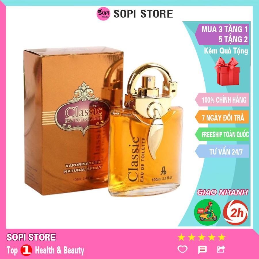 Nước Hoa Nam Nữ Ả Rập Dubai CLASSIC EAU DE TOILETTE (100ml) cao cấp dạng xịt, hương thơm tinh tế, lưu hương lâu