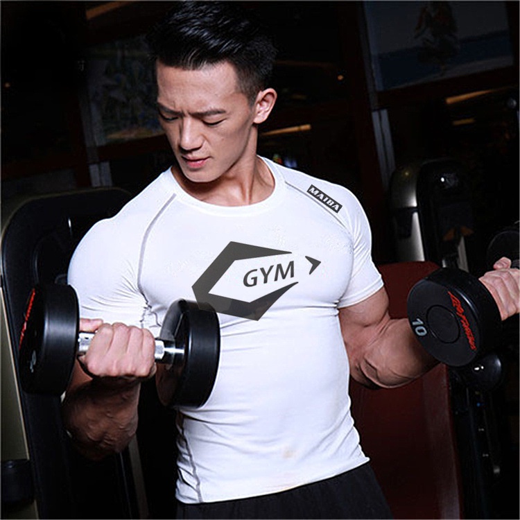 Áo Thun Thể Thao Ngắn Tay Co Giãn Tốt Khô Thoáng Nhanh Thời Trang Cho Nam