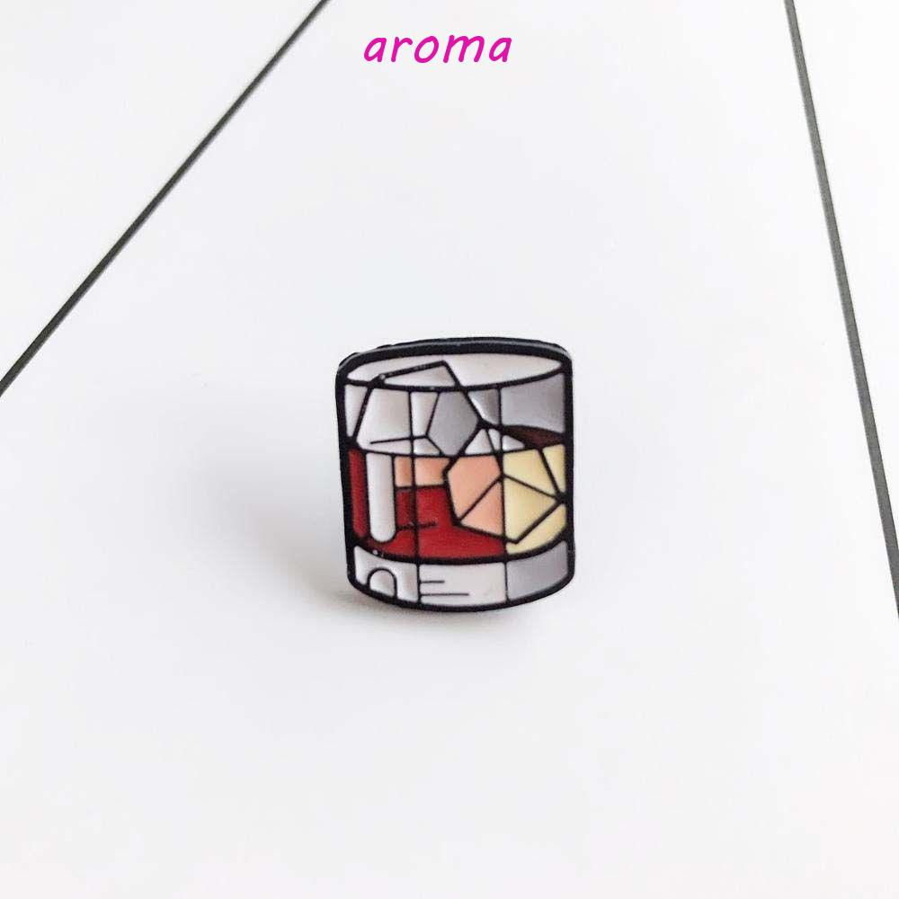 Ghim Cài Áo Hình Viên Đá Uống Rượu Whisky Tráng Men Dành Cho Trẻ Em