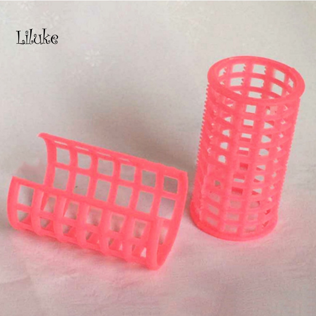 Set 12 Lô Quấn Tóc Xoăn Bằng Nhựa Chống Trượt Tiện Dụng