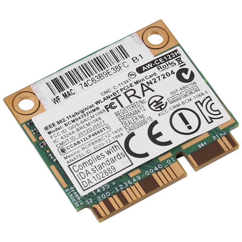 1 Chiếc Thẻ Không Dây AzureWave BCM94352HMB Mini PCIe 802.11AC 867Mhz | BigBuy360 - bigbuy360.vn