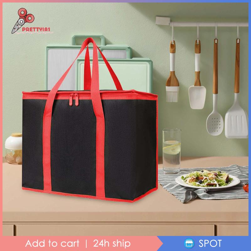 [Prettyia1] Túi Mua Sắm Cách Nhiệt Tái Sử Dụng Được Cho Văn Phòng / Cắm