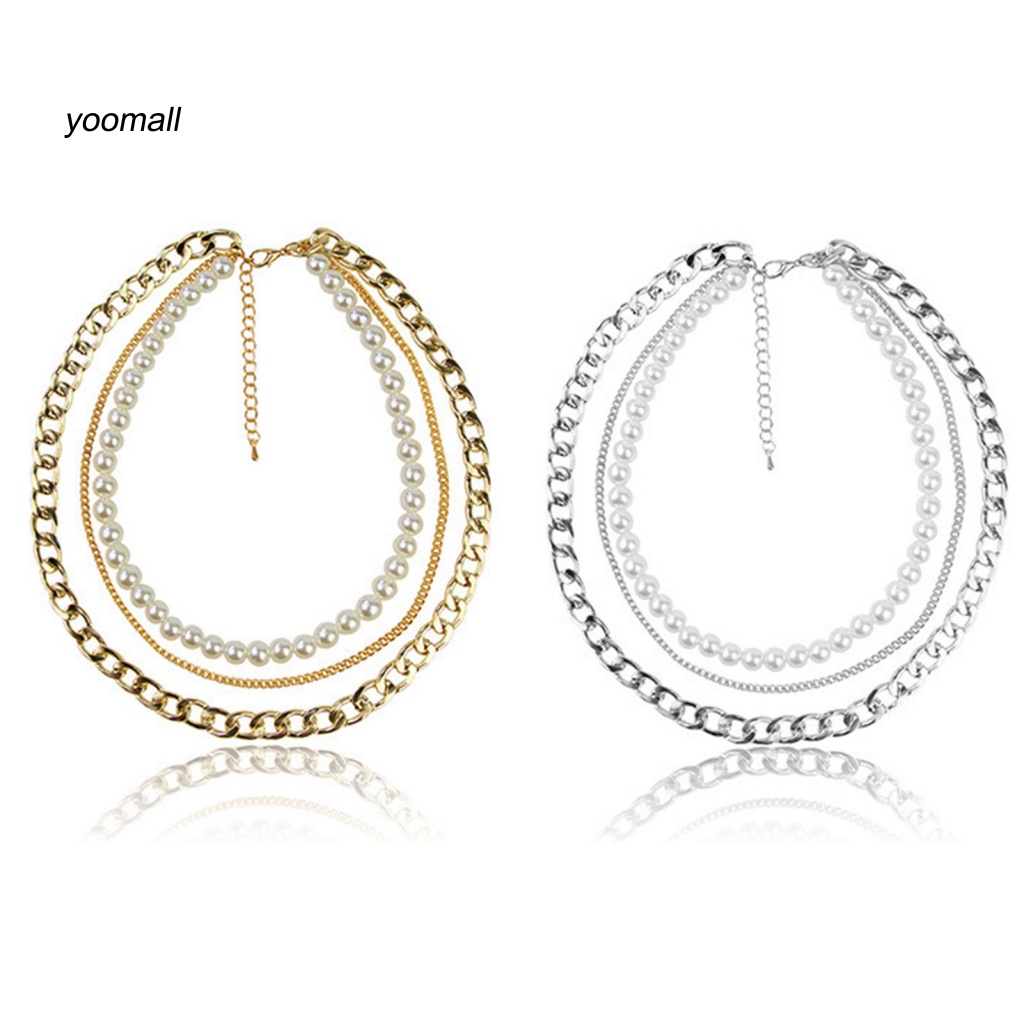 Vòng cổ Nhiều Lớp Đính Ngọc Trai Nhân Tạo Thời Trang Dành Cho Nữ